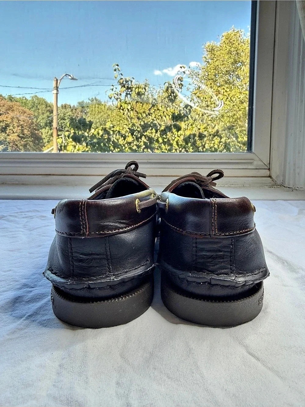 Sperry Men's Black and Brown Boat Shoes NEW US 8